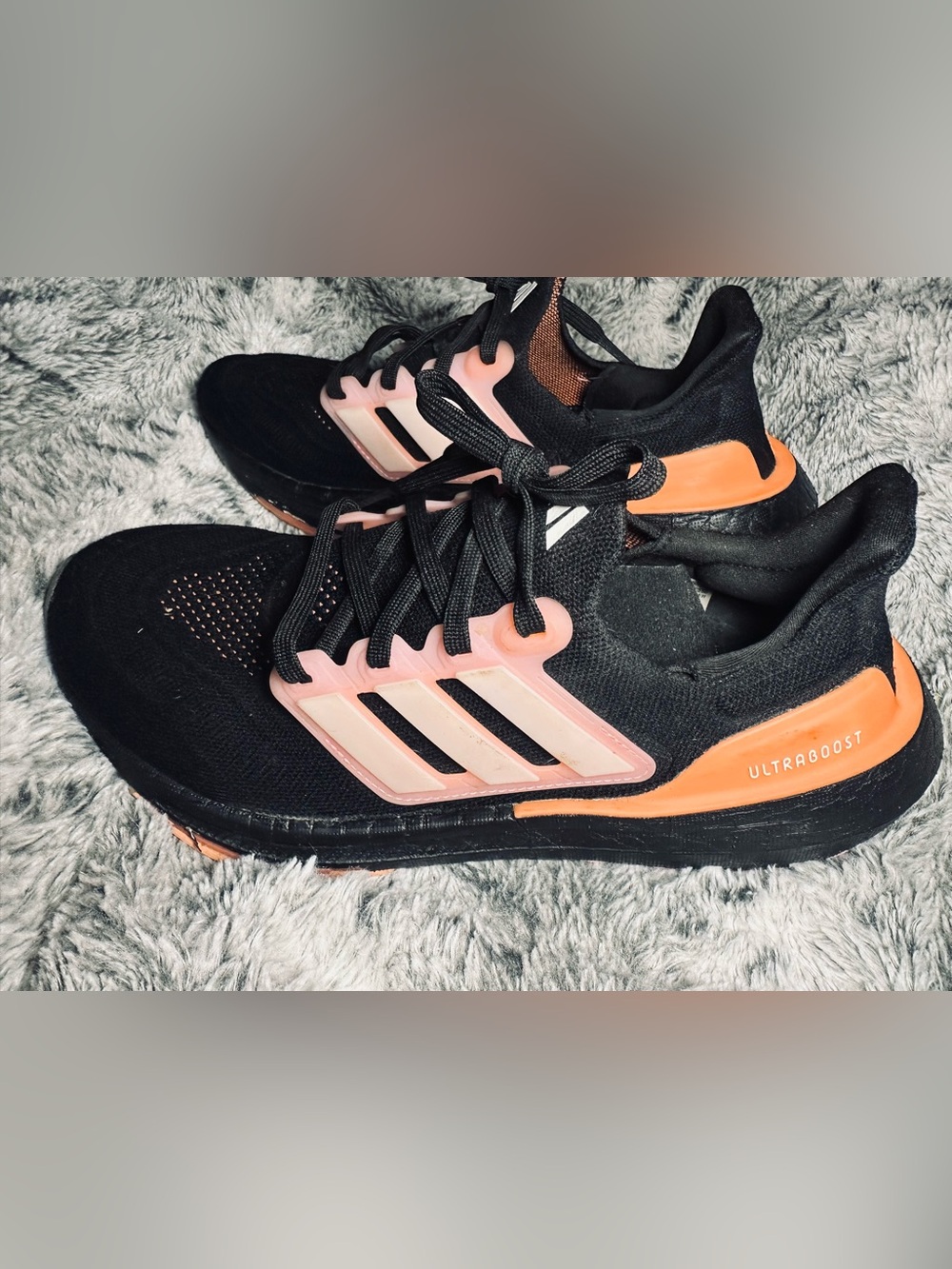 Adidas Ultraboost DNA Black Pink Coral Running Shoes Women’s Size 8.5